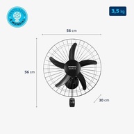 Ventilador de Parede Mondial Turbo 50cm Pro 5 Pás - 150W Potente | Areje seu Ambiente com Estilo - imagem 3