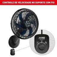 Ventilador de Parede Arno Xtreme Force Breeze 50cm - 6 Pás, 3 Velocidades, Silencioso e Moderno - imagem 5
