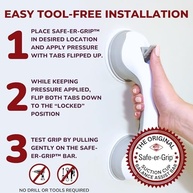Barra de Apoio com Ventosa Safe-er-Grip - Segurança e Estabilidade no Banheiro - imagem 4