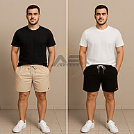 Kit 2 Shorts Linho Masculino Premium – Conforto e Estilo para o Verão - imagem 1