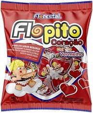 Pirulito Coração Vermelho Flopito 500gr - Florestal - imagem 3