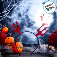 Tiara Tridente Halloween: Preto e Vermelho - imagem 2