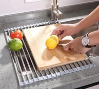 Escorredor de Louça Dobrável em Aço Inoxidável 35x47 cm - Prático e Versátil para Cozinha Moderna - imagem 3