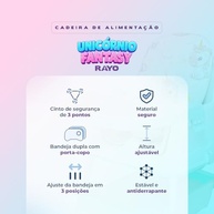 Cadeira de Alimentação 3 em 1 com Tema Unicórnio - Segura, Confortável e Versátil até 24kg - imagem 4