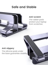 UGREEN Suporte Vertical para Laptop com 2 Compartimentos | Ajustável e Estável para Até 17,3" - imagem 5