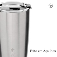 Copo Térmico Wolff 600ml - Aço Inox com Parede Dupla | Mantém Bebidas na Temperatura Ideal para Viagem - imagem 5