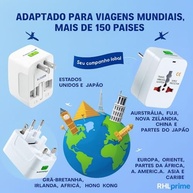 Kit 2 Adaptadores de Tomada Universal Padrão Internacional para Viagem - Bivolt e Segurança Premium - imagem 3