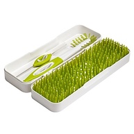 Boon Prateleira de Secagem de Silicone para Viagem - Verde e Branco | Escorredor Portátil com Escovas - imagem 5