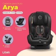 Cadeirinha Infantil Litet Arya 0-25kg Preto: Conforto e Segurança em Cada Viagem - imagem 4