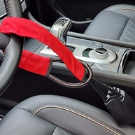 Trava Antifurto para Volante de Carro - Segurança Máxima com Design Vermelho Vibrante - imagem 3