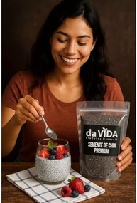 Semente de Chia Natural Embalagem Premium Zip Lock - da VIDA (1Kg) - imagem 2