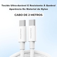 Cabo USB-C Profissional Indestrutível 2m: Carregamento 60W, Vídeo 4K e Transferência 20Gbps para iPhone 15/16/17 - imagem 4
