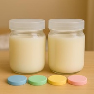 Kit 5 Potes de Vidro 267ml com Tampa BPA Free - Ideal para Leite Materno e Papinhas - imagem 5