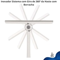 Rodo Rodinho Limpa Vidros Box Banheiro Pia Articulável com Esfregão 360° - imagem 5