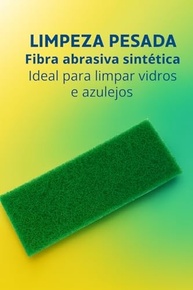 Esponja Abrasiva Sintética para Limpeza Pesada 24x9cm - Ideal para Vidros e Azulejos - imagem 3