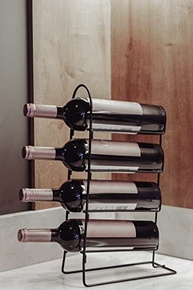 Suporte de Vinho Vertical para Mesa - 4 Garrafas - Design Elegante e Resistente - imagem 5