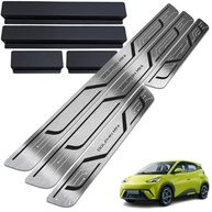 Soleiras Aço Inox BYD Dolphin Mini: Proteção Premium com Vinil Adesivo Protetor (Preto Inox Escovado) - imagem 2