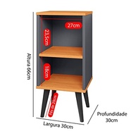 Mesa de Cabeceira Charme Retro com Nicho – Estilo Vintage e Funcionalidade Moderna - imagem 4