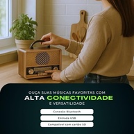 Rádio Retrô Bluetooth: Estilo Vintage com Som Moderno e USB - imagem 4