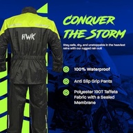 HWK Roupa de Chuva Moto 2 Peças Impermeável Hi-Vis (Unissex) - imagem 3