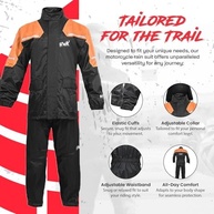 Roupa de Chuva Moto HWK: Conjunto Impermeável Hi-Vis para Homens e Mulheres - imagem 5