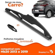 Palheta Limpador Para-Brisa Traseiro Vigia HB20 2013-2019 Carenada Silicone 11" - Visão Clara e Segura! - imagem 4