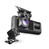 Câmera Veicular 3 Lentes 360° Full HD 1080p: Segurança e Visão Noturna Completa - imagem 1