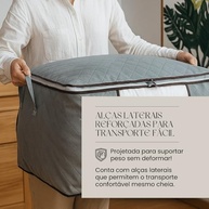 Bolsa Organizadora com Visor Transparente 60x40x35cm - Zíper e Alças Reforçadas - imagem 5