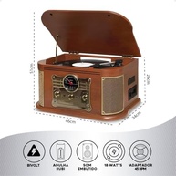 Vitrola Raveo Spazio: Reviva sua Música com Bluetooth, CD, Cassete e Mais! - imagem 4
