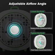 VIVOSUN AeroWave D4 - Ventilador Silencioso 3 Velocidades com Gancho Ajustável para Barracas de Cultivo - imagem 5