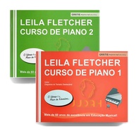 Kit Completo Curso de Piano Leila Fletcher Vol. 1 e 2 em Português - imagem 1