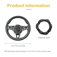 Capa de Volante 38cm Fibra de Carbono e Couro PU: Estilo, Segurança e Conforto para Seu Carro - imagem 3