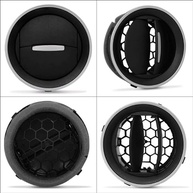 Kit 4 Difusores de Ar Gol, Voyage e Saveiro G5/G6 - Preto com Aro Prata - imagem 3