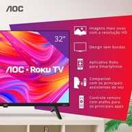 Smart TV 32" AOC: Imersão e Voz! - imagem 2