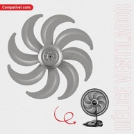 Hélice para Ventilador 8 Pás 50cm Prata Original Mondial VTX-50-8P - Peça de Reposição de Alta Qualidade - imagem 5