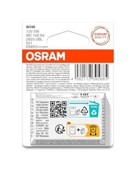 Lâmpada Osram Standard 2825 W5W 12V 5W - Iluminação Auxiliar Original e Confiável - imagem 3