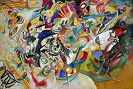 Composição VII de Wassily Kandinsky - Tela Canvas 30x44 - Arte de Museu para Sua Decoração - imagem 2