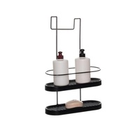 Porta Shampoo Duplo de Box Wave Preto - Organização Moderna e Prática para Banheiro - imagem 3