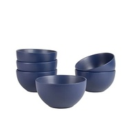 10 Strawberry Street Tigela de cereal Wazee Matte 14 cm/453.6 g, conjunto de 6, azul meia-noite - imagem 1