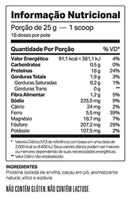 Whey Vegdop 450g Chocolate Belga 100% Protéina de ervilha Isolada Suplemento Alimentar em Pó elementoPuro - imagem 2