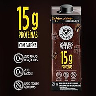 Cappuccino Power Whey 3 Corações: Chocolate com 15g Proteína + Cafeína - imagem 2