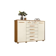 Cômoda 2 Portas 7 Gavetas Fontana Albatroz - Design Moderno em Carvalho Grife/off White - imagem 4