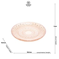 Conjunto de 6 Pratos de Cristal para Sobremesa Lys 20cm - Estilo Âmbar Wolff - imagem 3