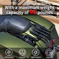 WOOGA Suporte Traseiro para Moto: Bagageiro e Alça de Passageiro para Harley Davidson Street Glide, Road King e mais (Preto) - imagem 4