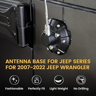 Anina Capa de Base de Antena Premium para Jeep Wrangler JK/JL/JT - Aço ABS Elegante e Durável - imagem 3