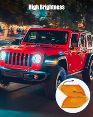 Luzes Laterais LED Âmbar para Jeep Wrangler JL/Gladiator JT (2018-2024) - Plug & Play - imagem 5