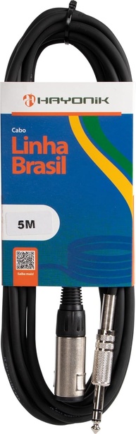 Cabo Extensor P10 Macho x Fêmea Estéreo HAYONIK 5m - Conexão Profissional de Áudio - imagem 1