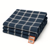 Kit 3 Panos de Chão Super Absorventes para Rodo - Azul Marinho Xadrez 65x45cm - imagem 2