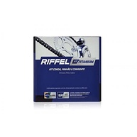 Kit Relação Completo Riffel Titanium XRE 300: Coroa 39Z, Pinhão 13Z e Corrente 520H 104L Aço 1045 - imagem 2