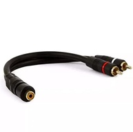 Cabo Y RCA 1 Fêmea para 2 Macho 20cm 4mm - Conexão de Áudio Amplificada STORM - imagem 3